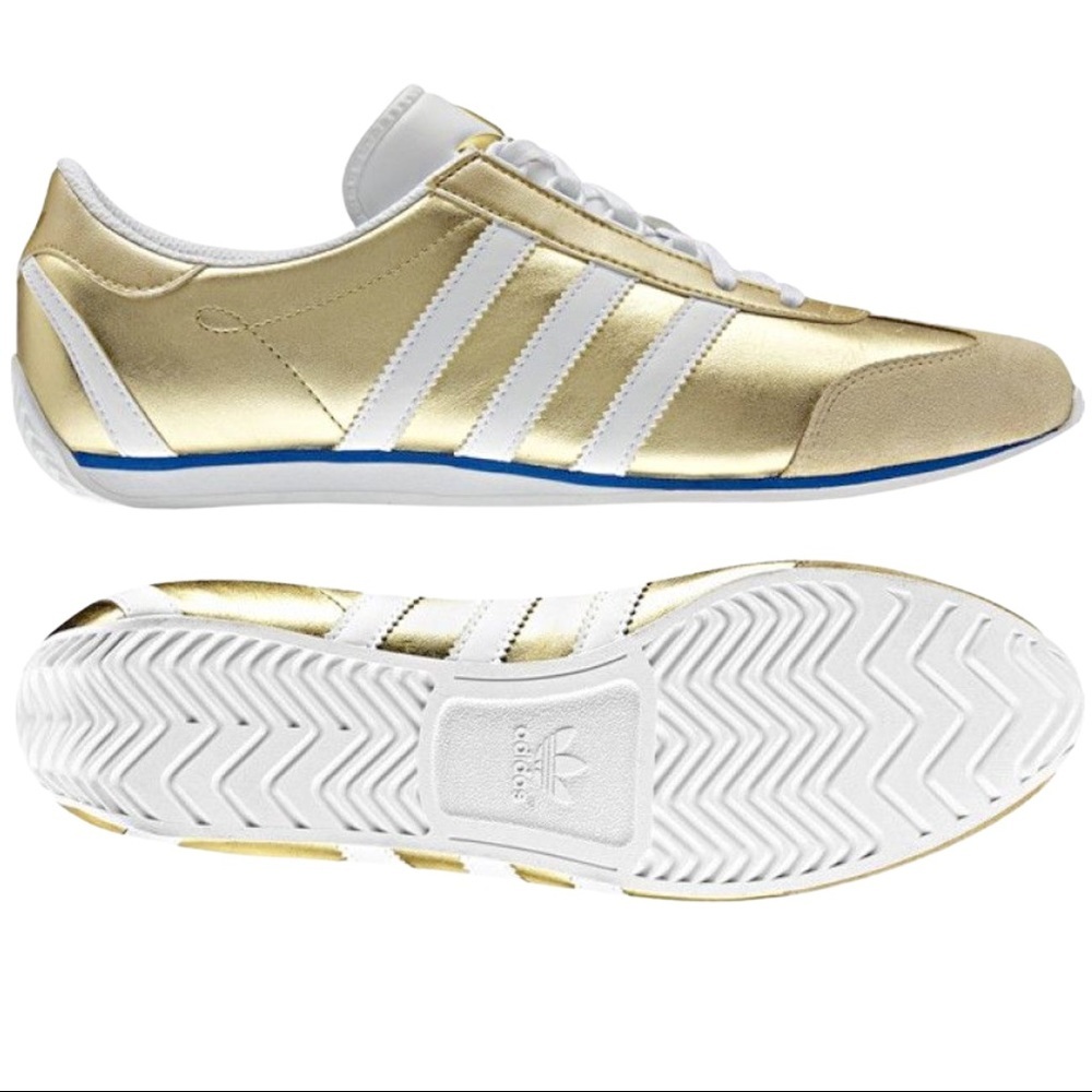 Adidas Night Jogger Gold Women's Low-Top Size 6